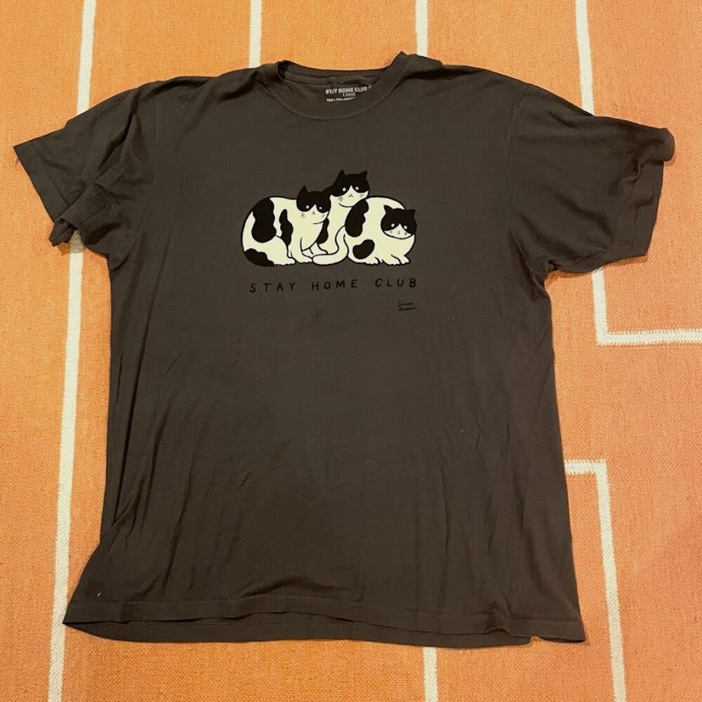 Stay Home Club Black Cat Graphic Tee
